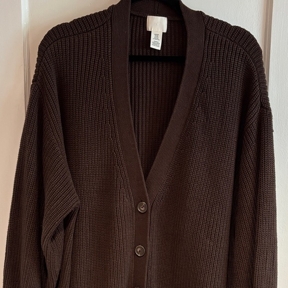 Dark Brown Button-Up Cardigan - Picture 4 of 5